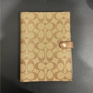 Coach Tan and Brown Notebook